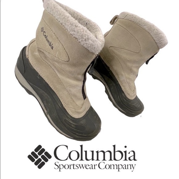 Columbia Cascadian Snowchill Snow Boots Waterproof Suede Leather Size 9 - Picture 1 of 7